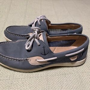 Women’s Sperry Top-Sider blue Boat Shoes, Size 7